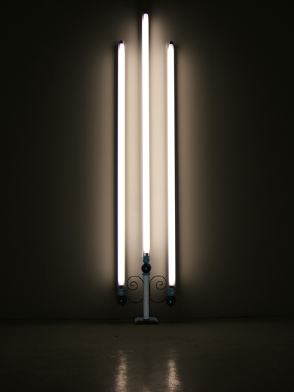 Dan Flavin goes Allmoge light installation by Joanna Thede